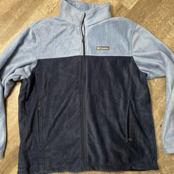 Columbia Fleece Zip Up Jacket Blue Size 1X NWOT - Picture 3 of 8